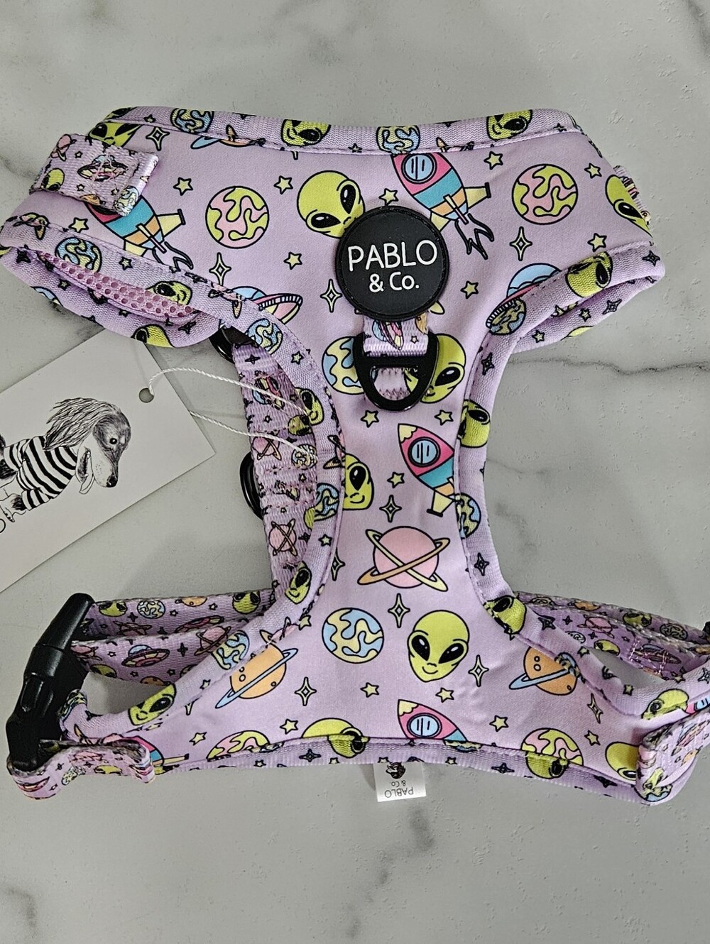 Purple Alien Print Harness